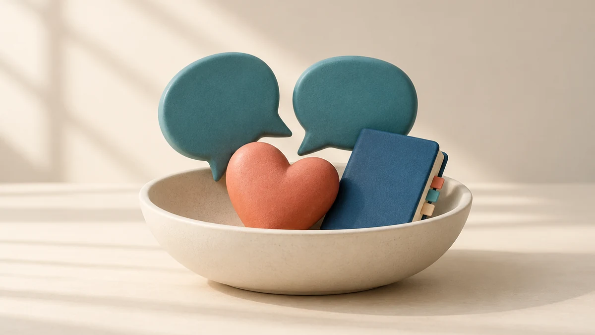 Forme in equilibrio, cuore e fumetti per ascolto e collaborazione in classe.